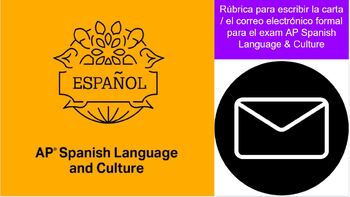 Preview of AP Spanish Language Email / Letter Rubric to convert to a 100% grade
