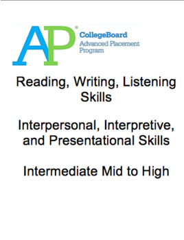 Preview of AP Spanish Language and Culture Placement Exam Intermediate Mid to Advanced High
