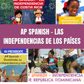 Preview of AP Spanish - Las Independencias de Los Países.