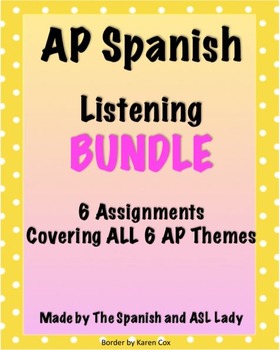 Preview of AP Spanish Listening Questions - Varied Test Prep BUNDLE