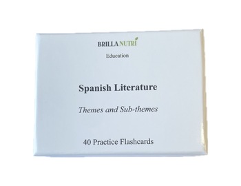 Preview of AP Spanish Literature 40 Spanish Flash Cards to Practice Themes & Sub-themes