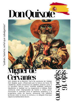 Preview of AP Spanish Literature Classroom Poster: "Don Quixote de la Mancha"