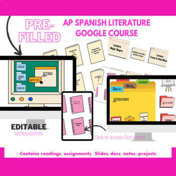Preview of AP Spanish Literature Interactive Classroom Pre-Filled