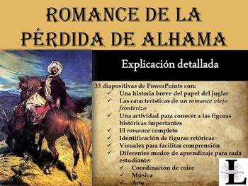 Preview of AP Spanish Literature- Romance de la pérdida de Alhama
