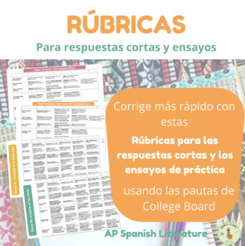 Preview of AP Spanish Literature - Rubrics