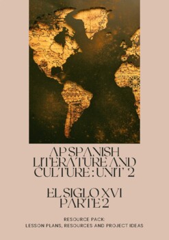 Preview of AP Spanish Literature and Culture Unit 2 Part 2 Presagios y 2a. Carta