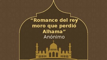 Preview of AP Spanish Literature and Culture Unit 2 Romance del rey moro