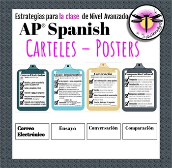 Preview of AP Spanish Posters - Estrategias: Email, ensayo, conversación, comparación