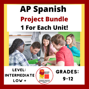 Preview of AP Spanish Projects Bundle: 1 or more for each unit!
