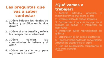 AP Spanish language & culture “La belleza y la estética”- Online