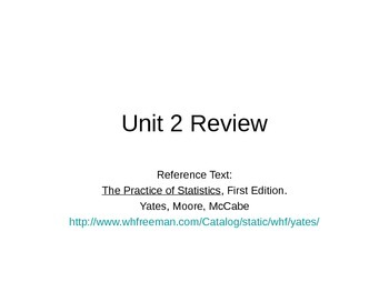 Preview of AP Statistics 04.9: Unit 2 Review