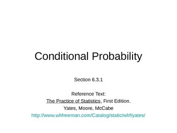 Preview of AP Statistics 06.3.1: Conditional Probability