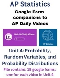 AP Statistics - AP Daily Videos: Unit 4 Google Form Compan