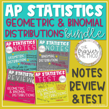 Preview of AP Statistics BUNDLE - Geometric & Binomial Distributions Notes, Review, & Test