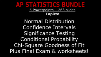 Preview of AP Statistics Bundle: Lecture/Worksheets - Hypothesis Testing, Confidence & More