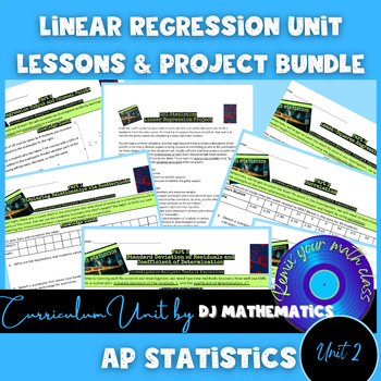 Preview of AP Statistics CSI Themed Linear Regression Unit PBL Bundle