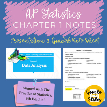 Preview of AP Statistics Chapter 1 Notes Google Slides and Guided Notes