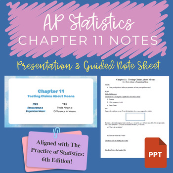 Preview of AP Statistics Chapter 11 Notes PowerPoint and Guided Notes