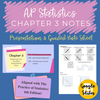 Preview of AP Statistics Chapter 3 Notes Google Slides and Guided Notes