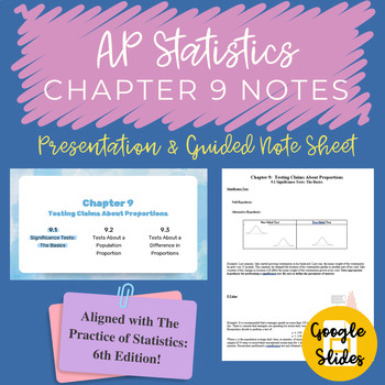 Preview of AP Statistics Chapter 9 Notes PowerPoint and Guided Notes