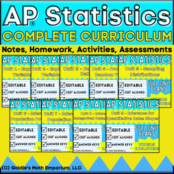 Preview of Goldie's FULL CURRICULUM for AP® Statistics