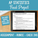 AP Statistics Final Project EDITABLE and NO PREP