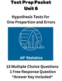 AP Statistics- Hypothesis Tests for One Proportion and Errors