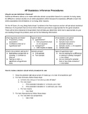 AP Statistics: Inference Procedures Study Guide