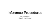 AP Statistics: Inference Procedures Task Cards: Match Form