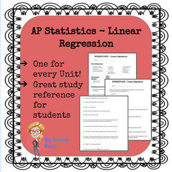 Preview of AP Statistics Linear Regression Study Guide