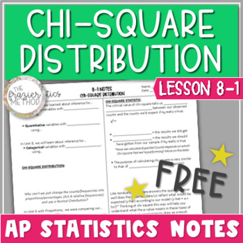 Preview of AP Statistics Notes Chi-Square Distribution / Chi-Square Model FREE
