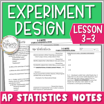 Preview of AP Statistics Notes - Experiment Design & Observational Studies