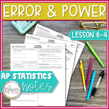 Preview of AP Statistics Notes - Type 1 Error, Type 2 Error, & the Power of a Test
