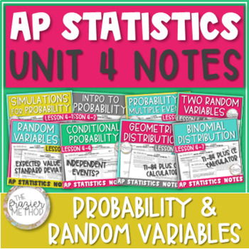 Preview of AP Statistics Notes Unit 4 Bundle - Probability Rules & Random Variables