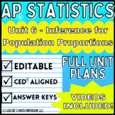 Goldie’s AP® Statistics UNIT 6 PLANS – Inference for Proportions