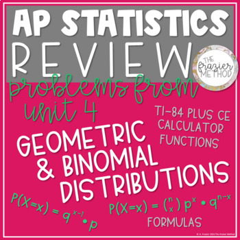 Preview of AP Statistics Review - Binomial Distributions & Geometric Distributions, Unit 4