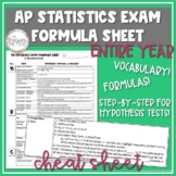 AP Statistics Review Vocabulary & Formulas for Entire Year