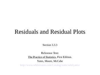 Preview of AP Statistics 03.3.3: Residuals and Residual Plots