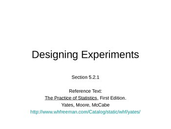 Preview of AP Statistics 05.2.1: Designing Experiments
