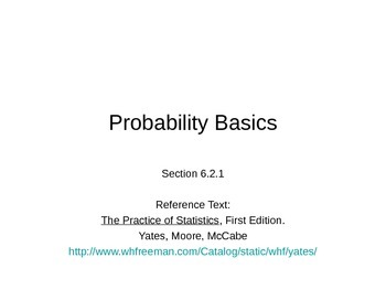 Preview of AP Statistics 06.2.1: Probability Basics