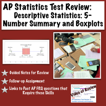 Preview of AP Statistics Test Review: 5-Number Summary and Boxplots