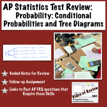 Preview of AP Statistics Test Review: Conditional Probabilities and Tree Diagrams
