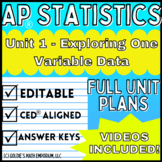 Goldie’s AP® Statistics UNIT 1 PLANS – Exploring One Varia