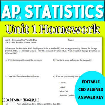 ap statistics 1.2 homework