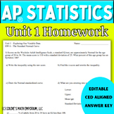 Goldie’s Unit 1 Homework for AP® Statistics