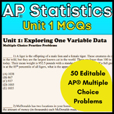 Goldie's AP® Statistics Multiple Choice Questions for Unit 1