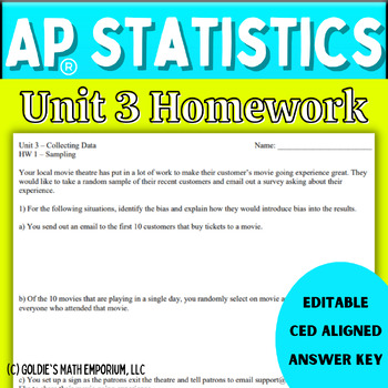 unit statistics homework 3