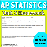 Goldie’s Unit 3 Homework for AP® Statistics