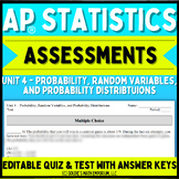 Goldie’s Unit 4 Assessments for AP® Statistics