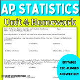 Goldie’s Unit 4 Homework for AP® Statistics